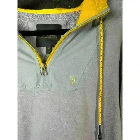 Brothers and Sons Men's French Terry Anorak 1/4 Zip Hooded Pullover - Size M - Picture 2 of 8